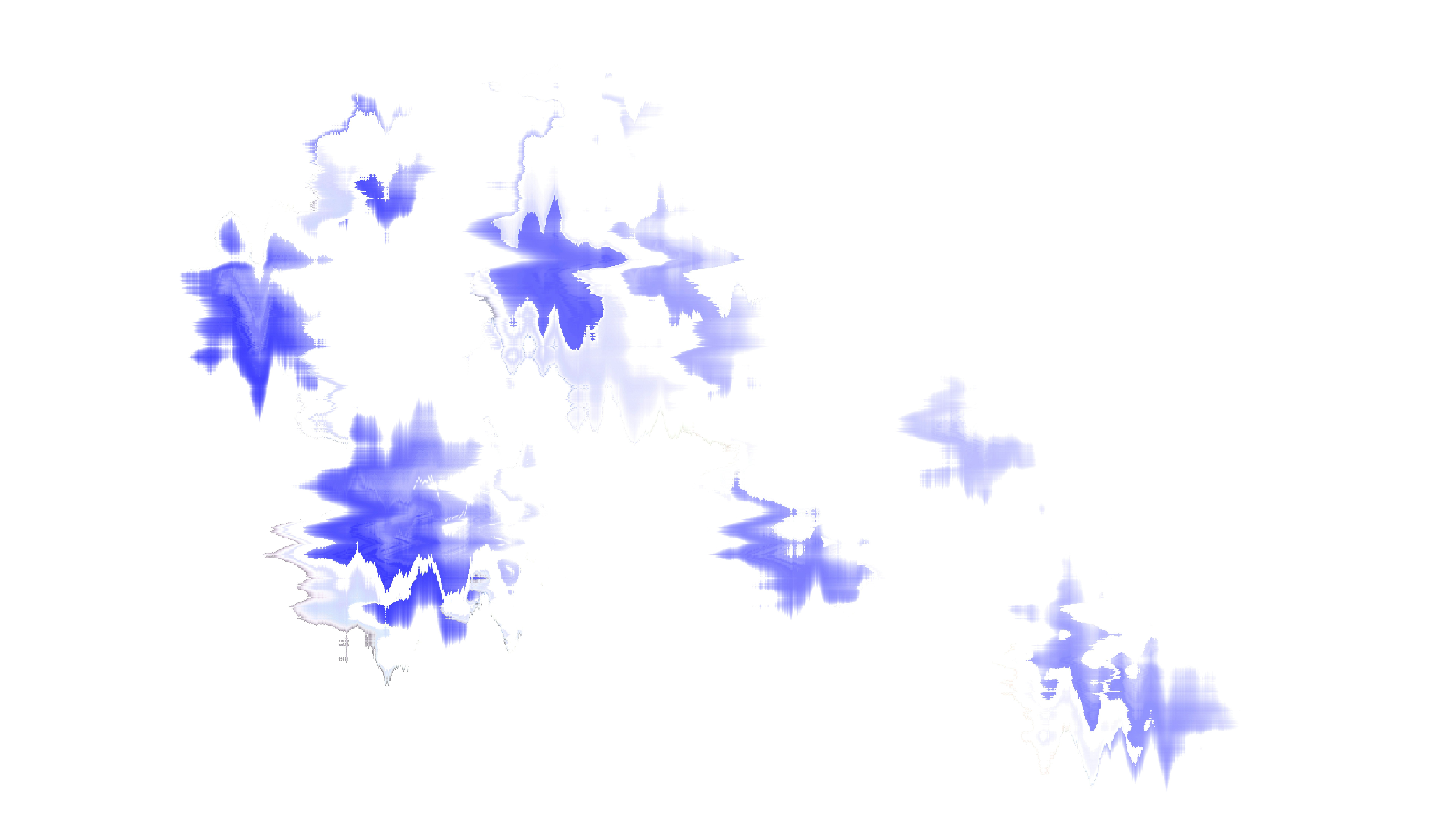 Abstract blue shapes on a white background