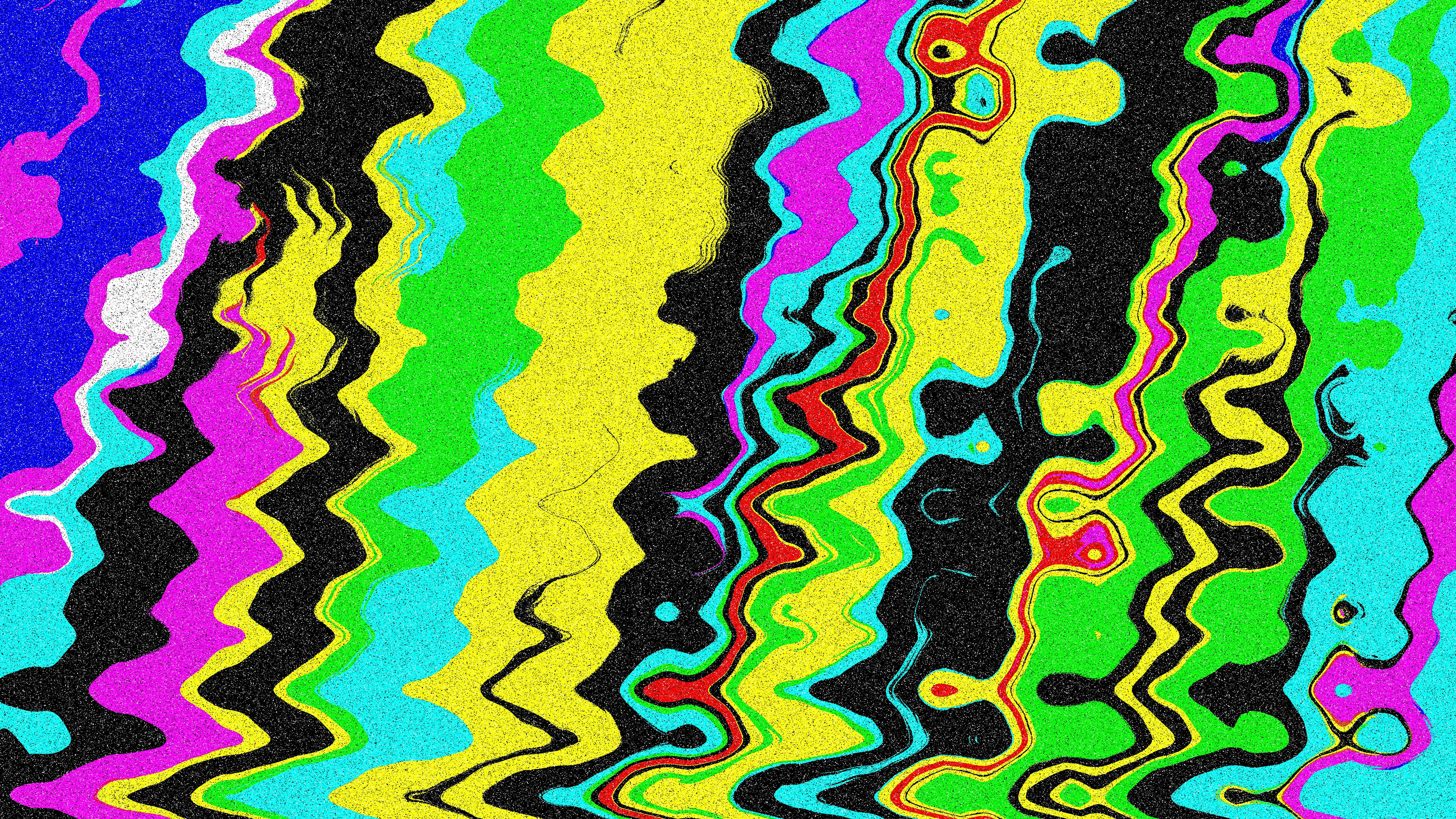 Abstract colorful wavy lines with static texture photo – Free Abstract ...