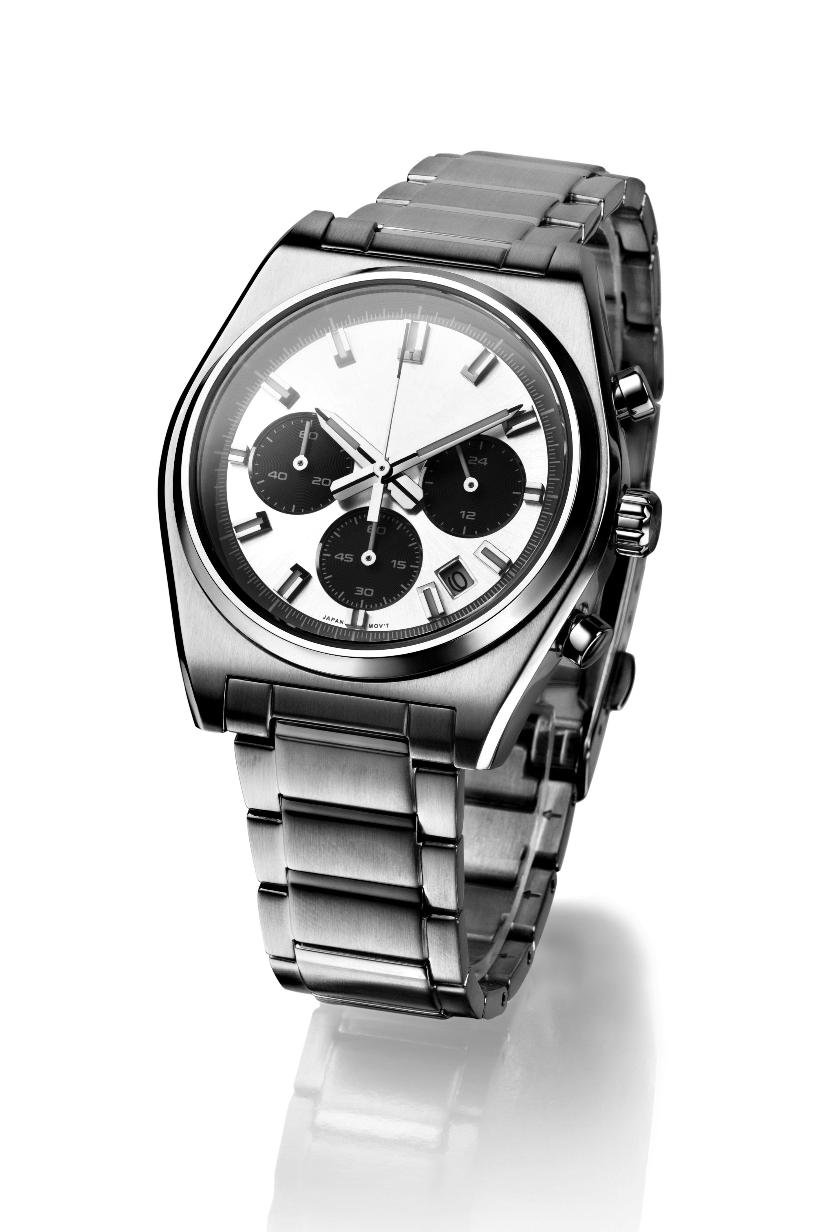 Minimalist Silver Chronograph