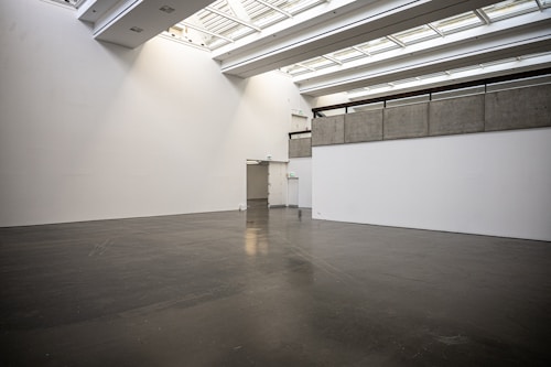 Clean polished concrete floor after coating