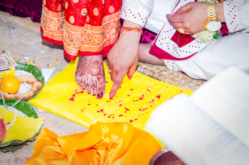 Ceremony at the mandap