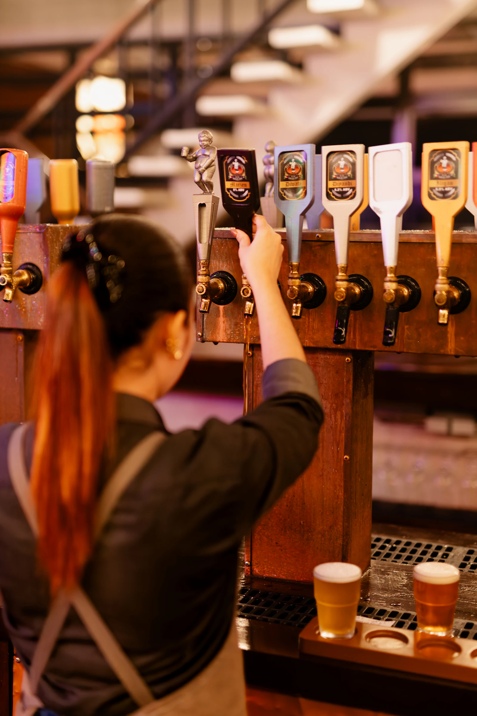 Tireuse à bière dans un bar