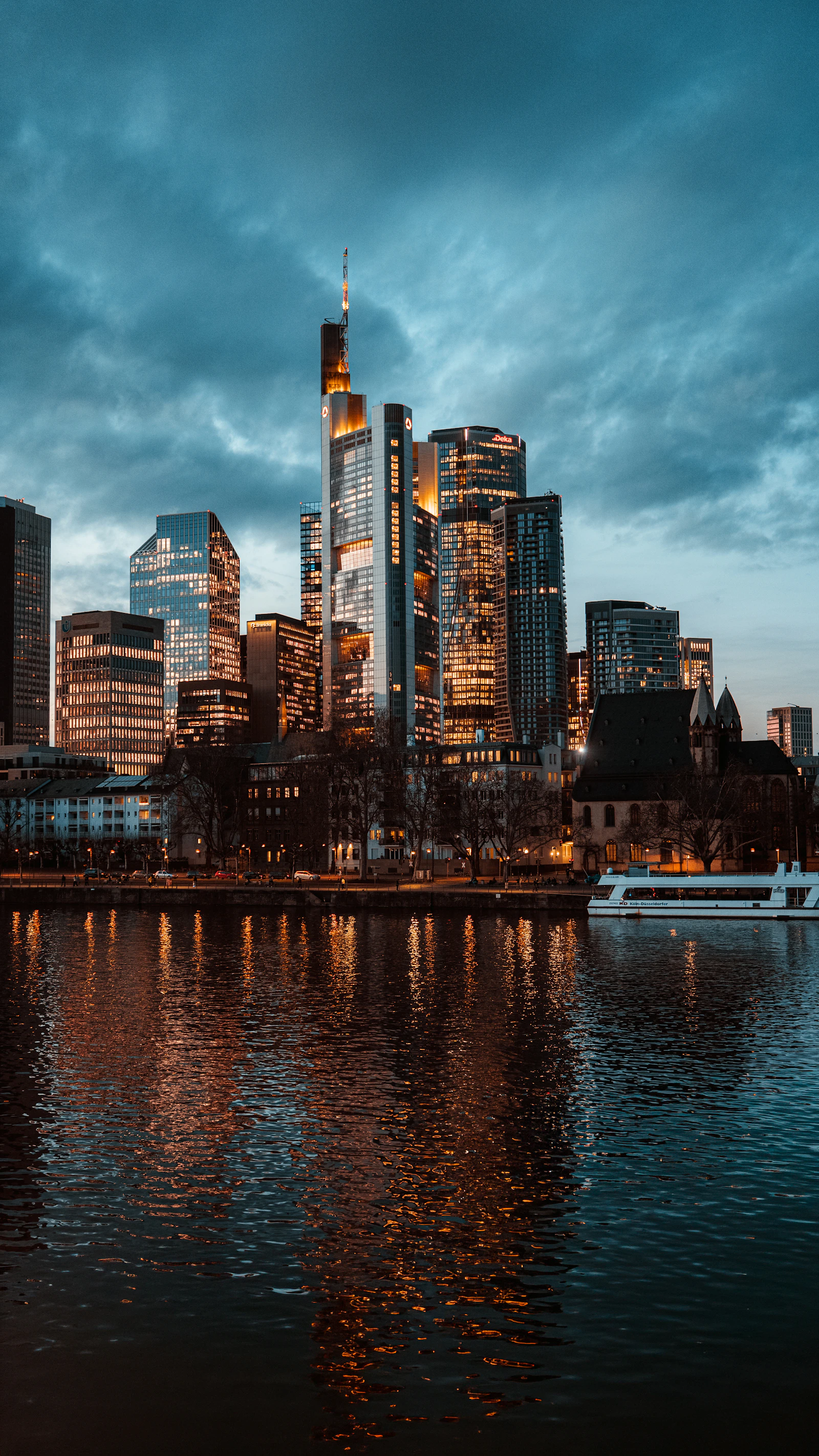 Frankfurt financial skyline