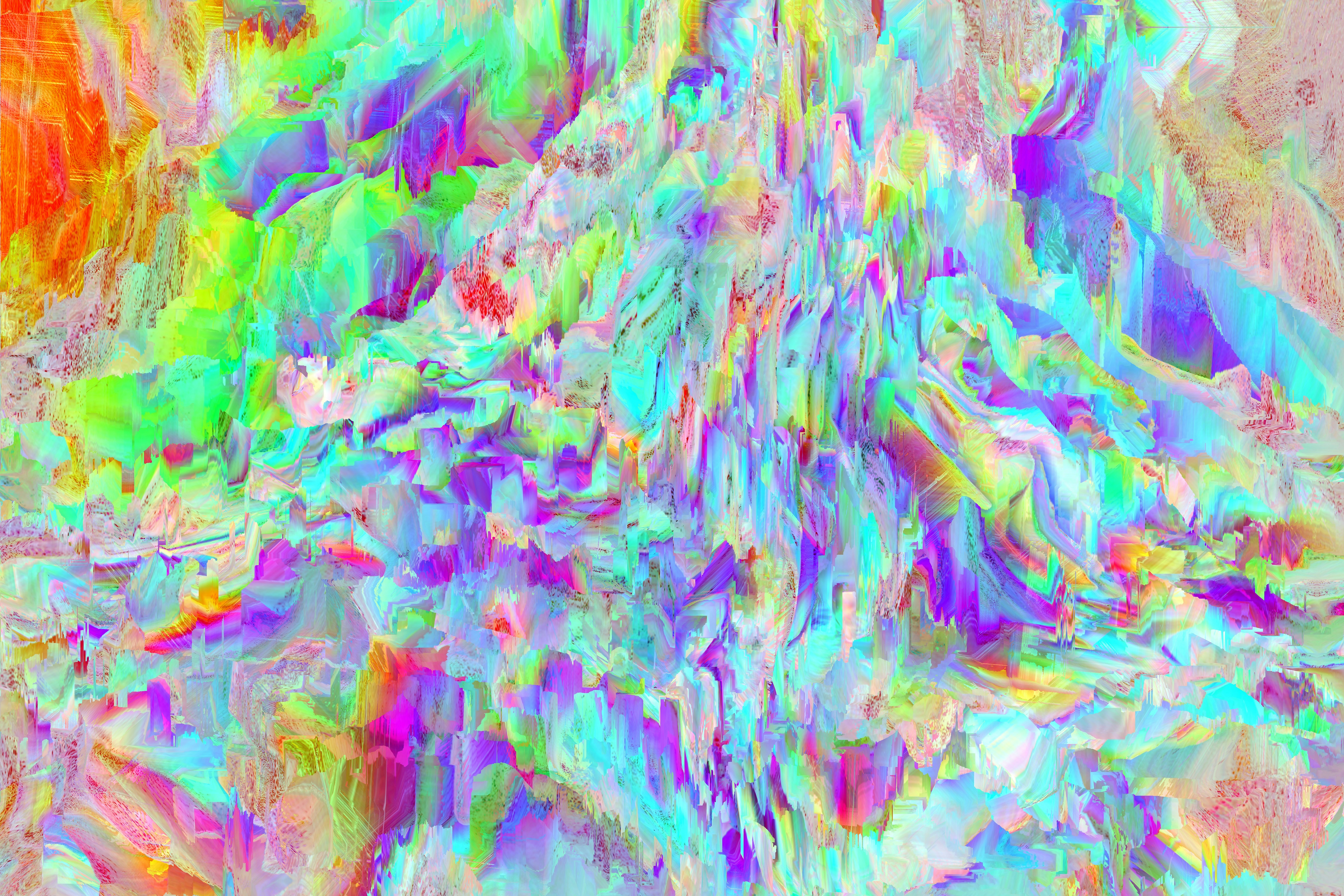 Abstract colorful swirls and textures with vibrant hues