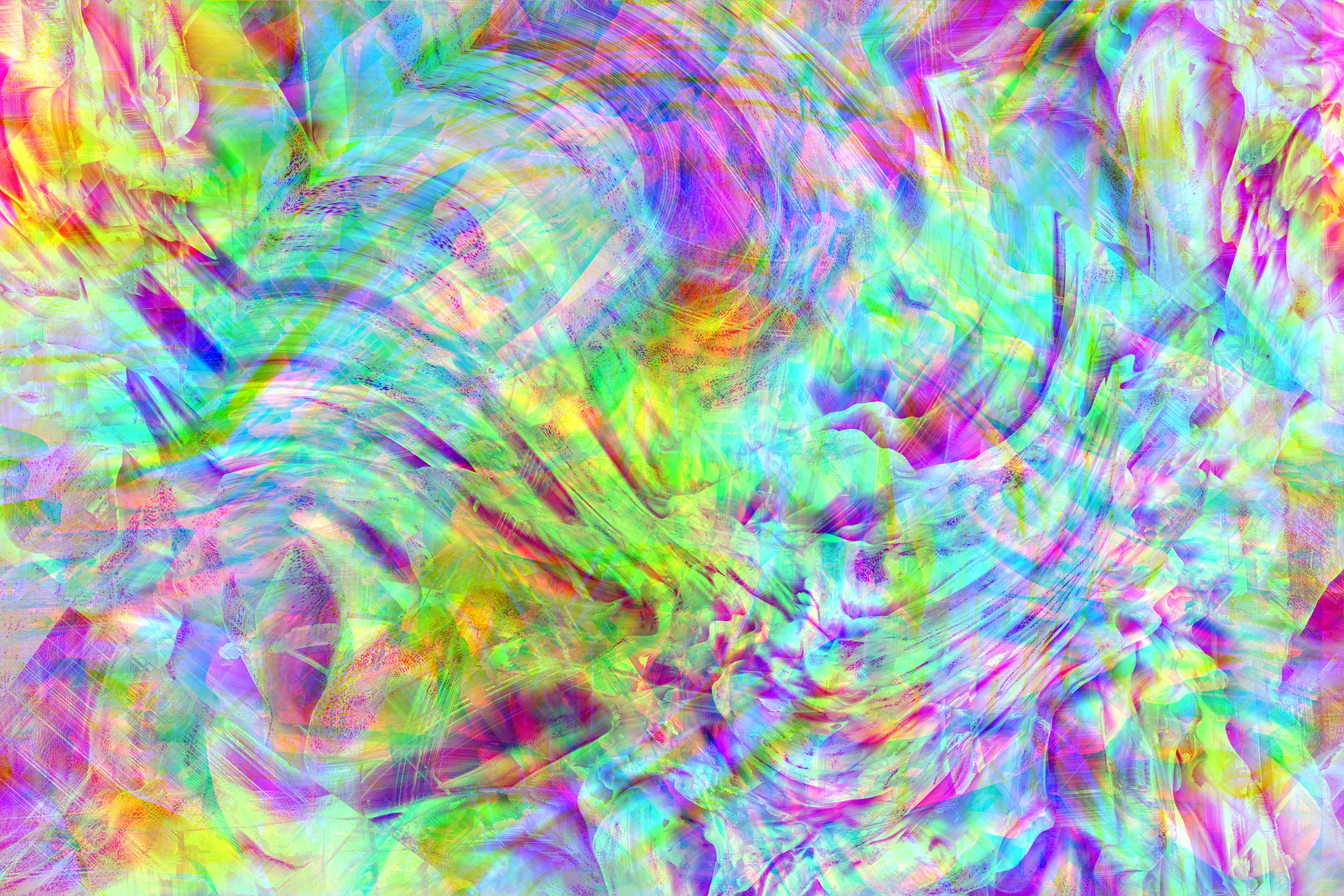 Abstract colorful swirls of vibrant hues