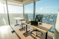 Modern office with city view from high floor