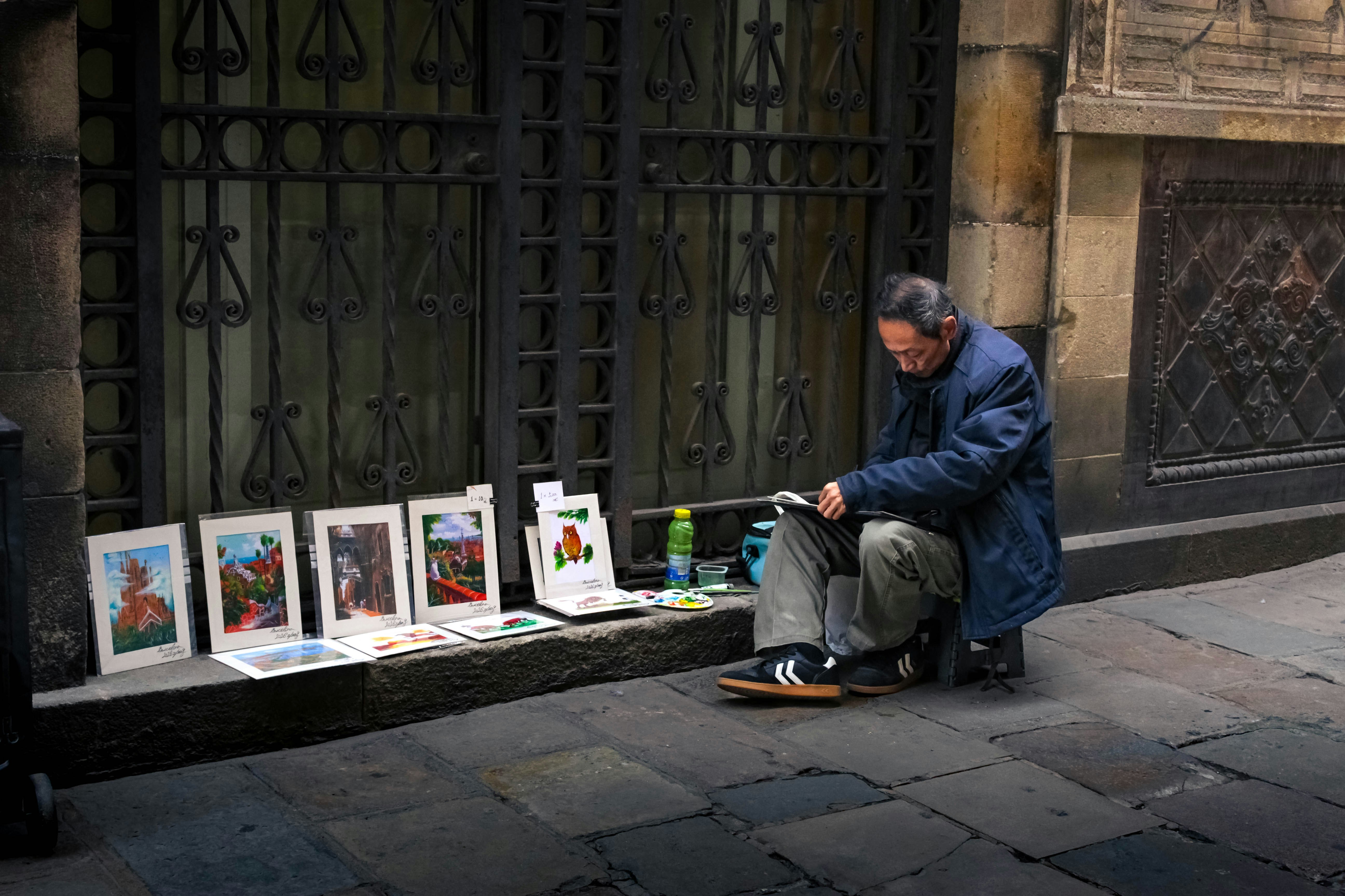 Painter and the paintings