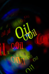 Abstract background with the word "oil" repeated.