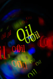 Abstract background with the word "oil" repeated.