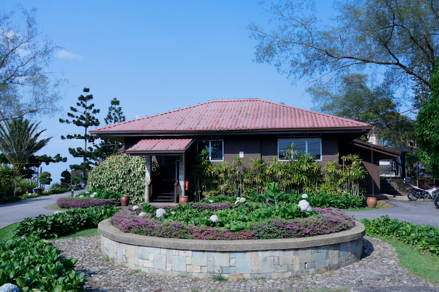 Courtyard garden with water feature