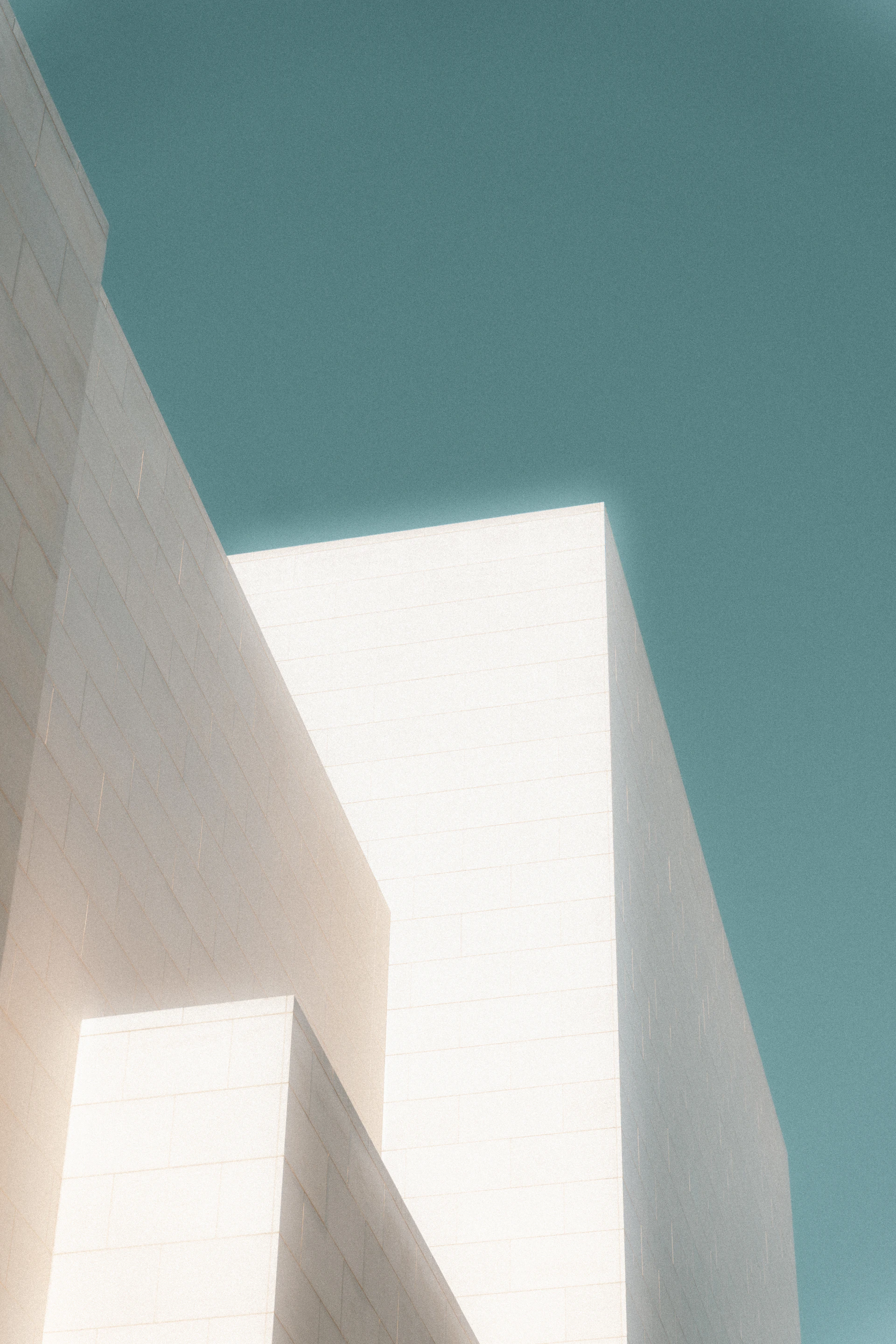 Minimalist architecture with clean lines against sky