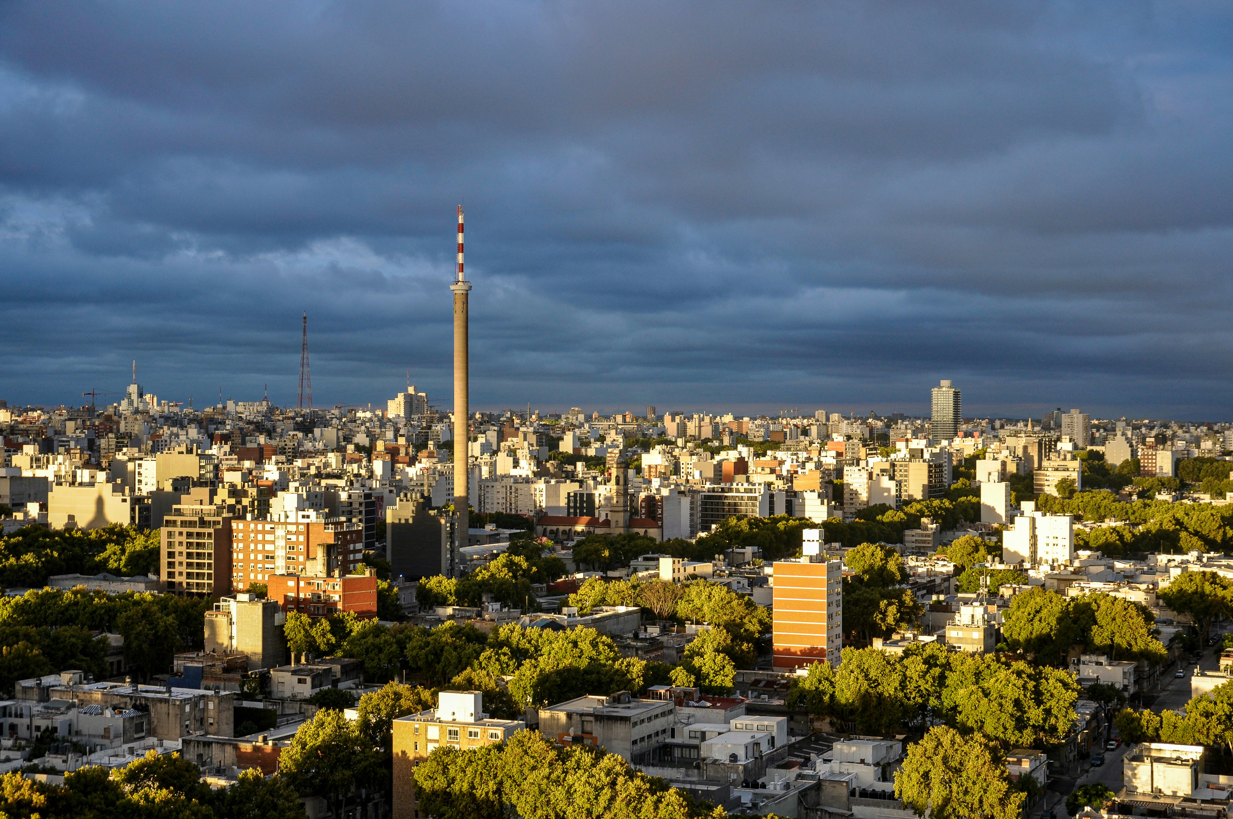 Montevideo skyline LinkedIn background — photo by Nikolai Kolosov