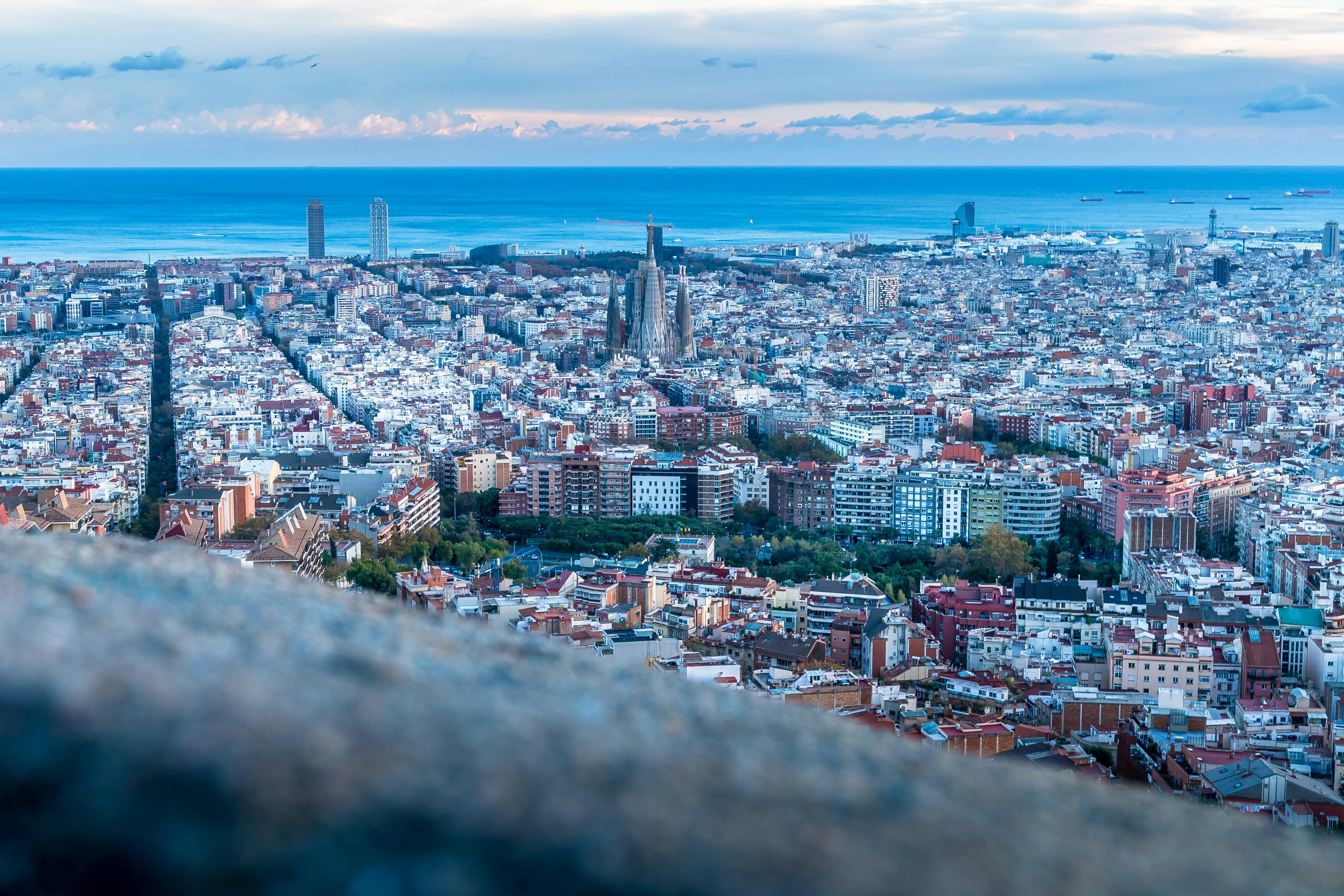 Barcelona skyline LinkedIn background