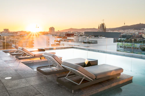 Casino hotel rooftop pool