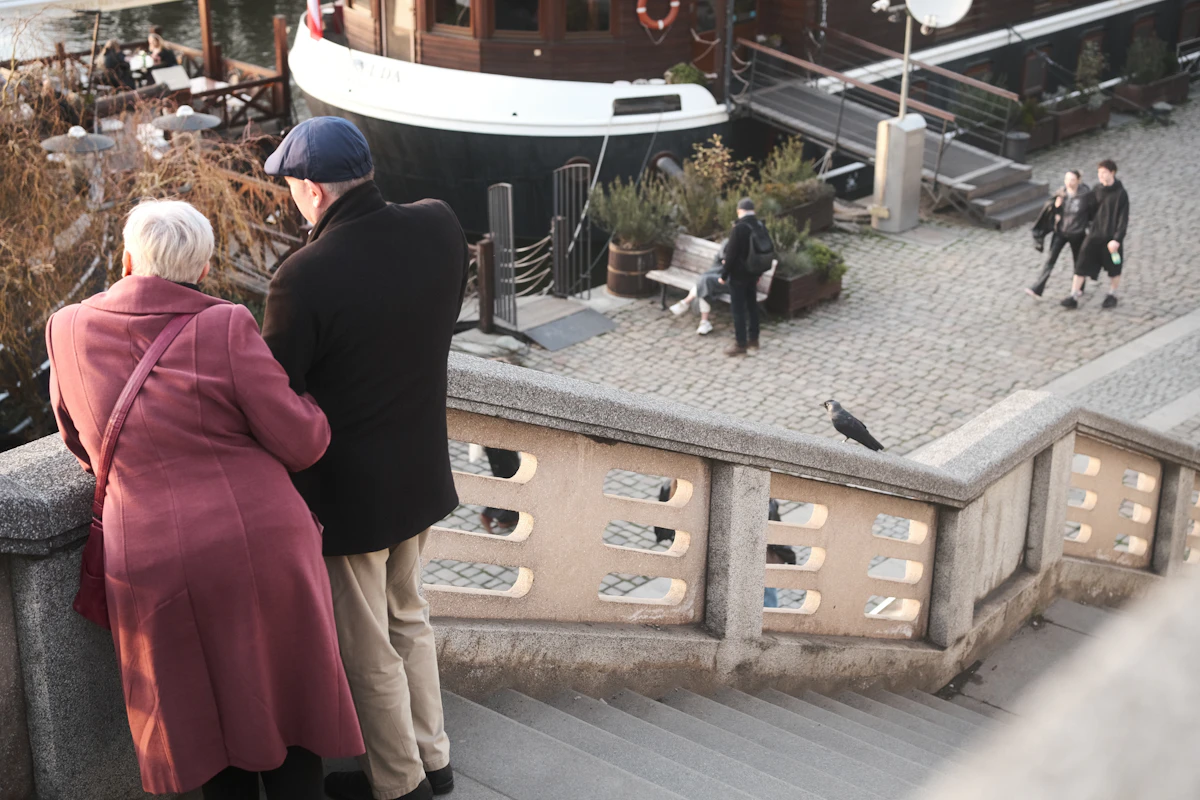 Mature couple together — masculine presence