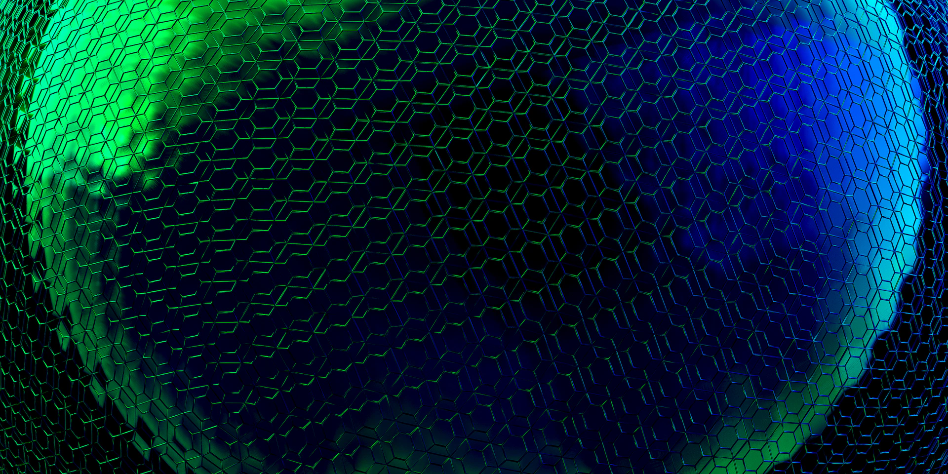Abstract geometric pattern with green and blue gradient