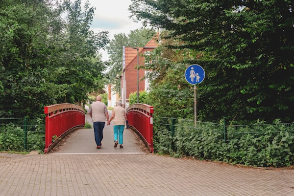 Active elderly couple