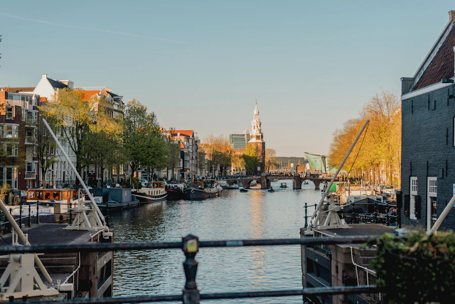 Historic Amsterdam canal-side architecture