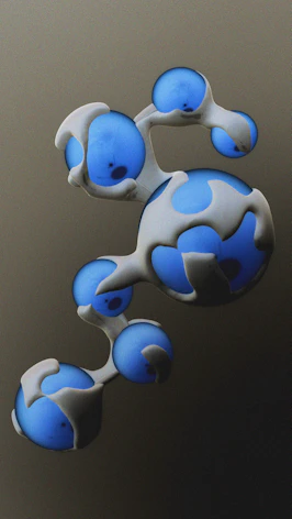 Abstract molecular structure representing precision-oncology research