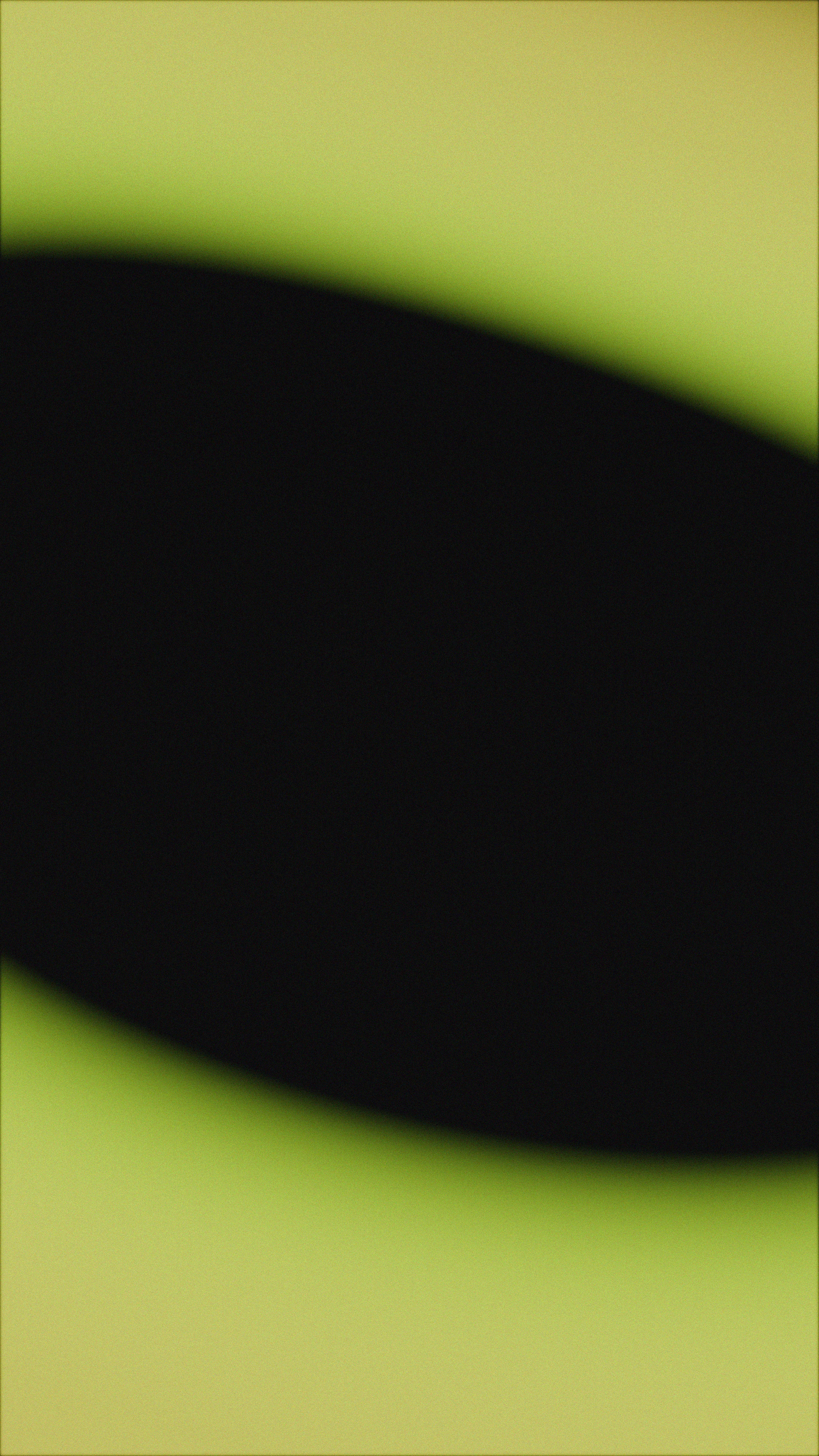 Soft focus abstract with black and lime green shapes