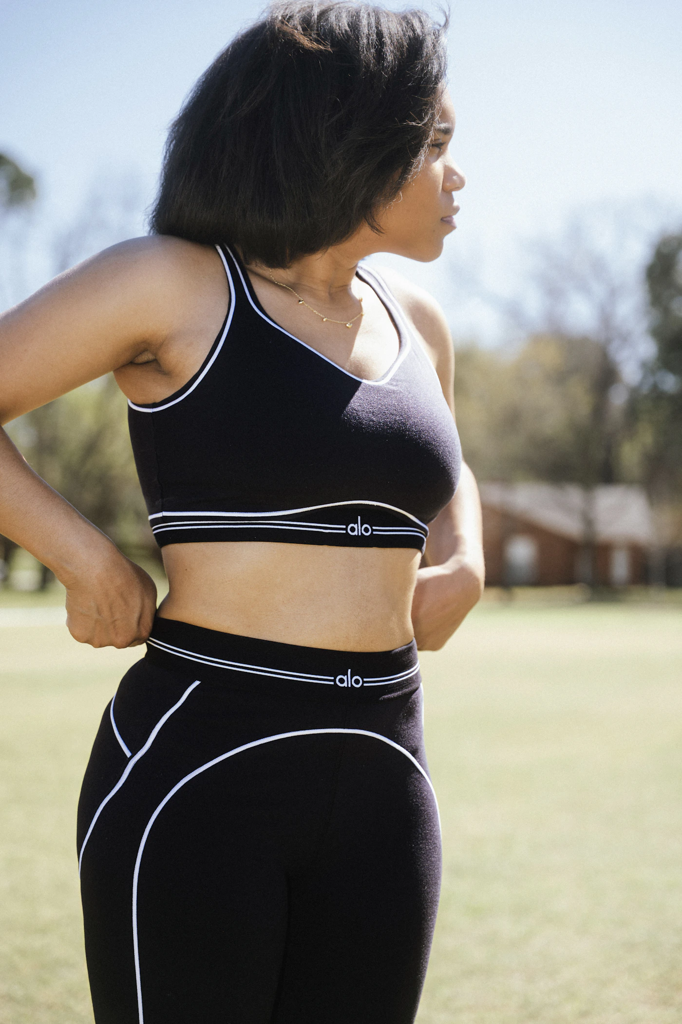 Athlete outdoors wearing modern performance activewear
