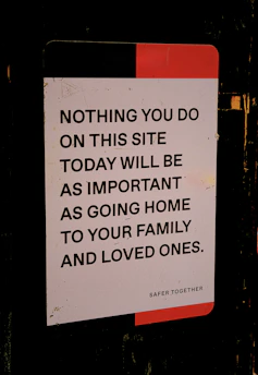 Sign about prioritizing family and loved ones.