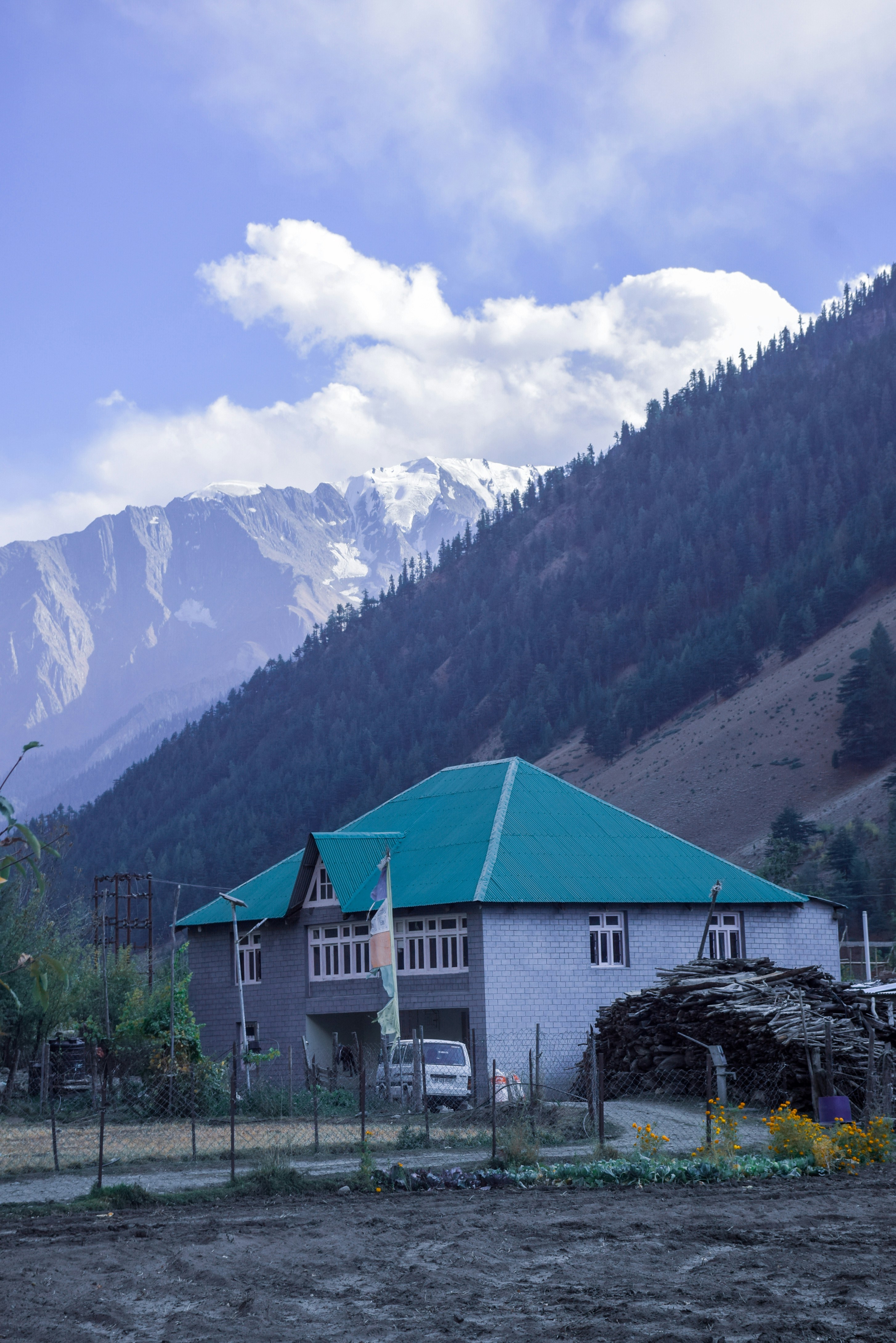 preparing house facade