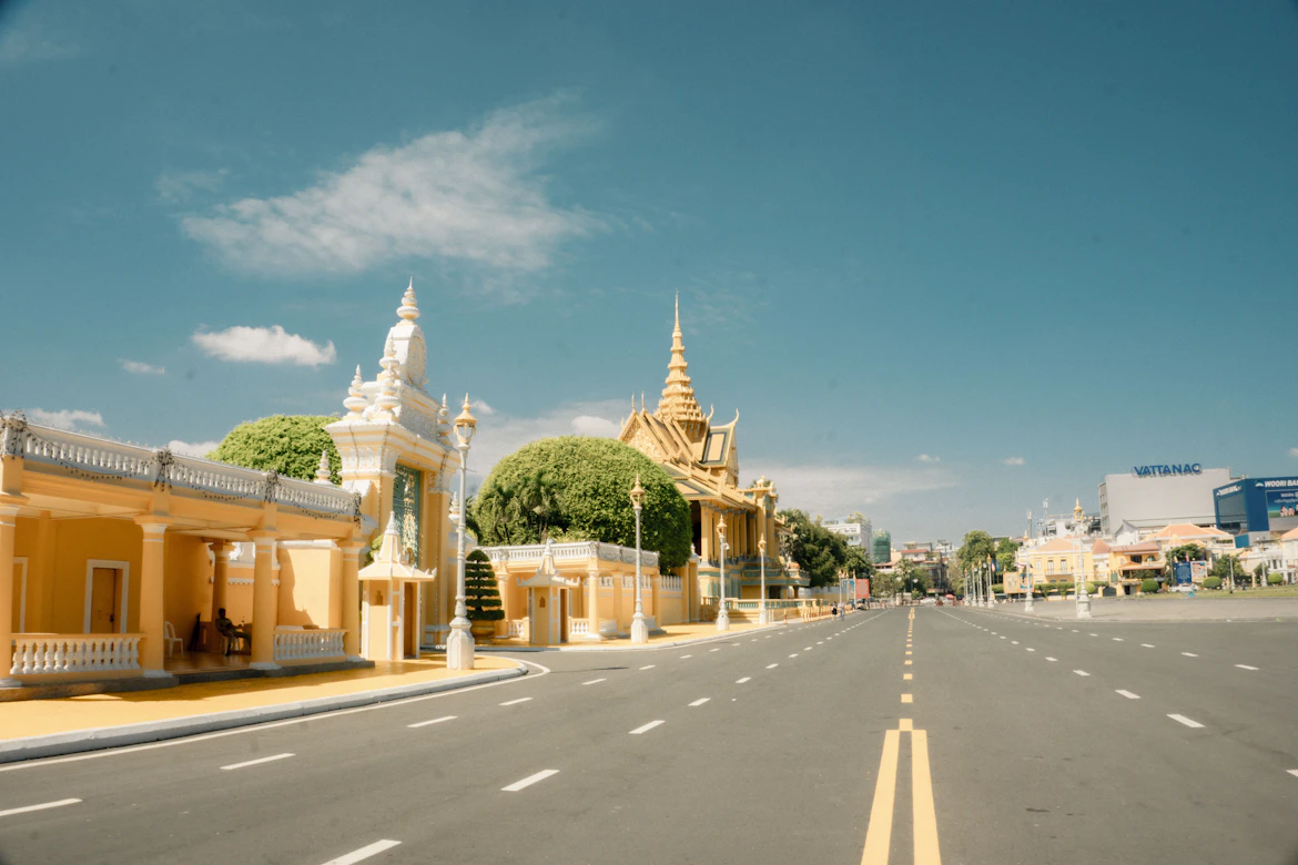 The striking architecture of the Royal Palace in Phnom Penh