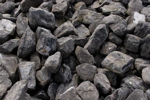 A pile of rough, gray rocks.