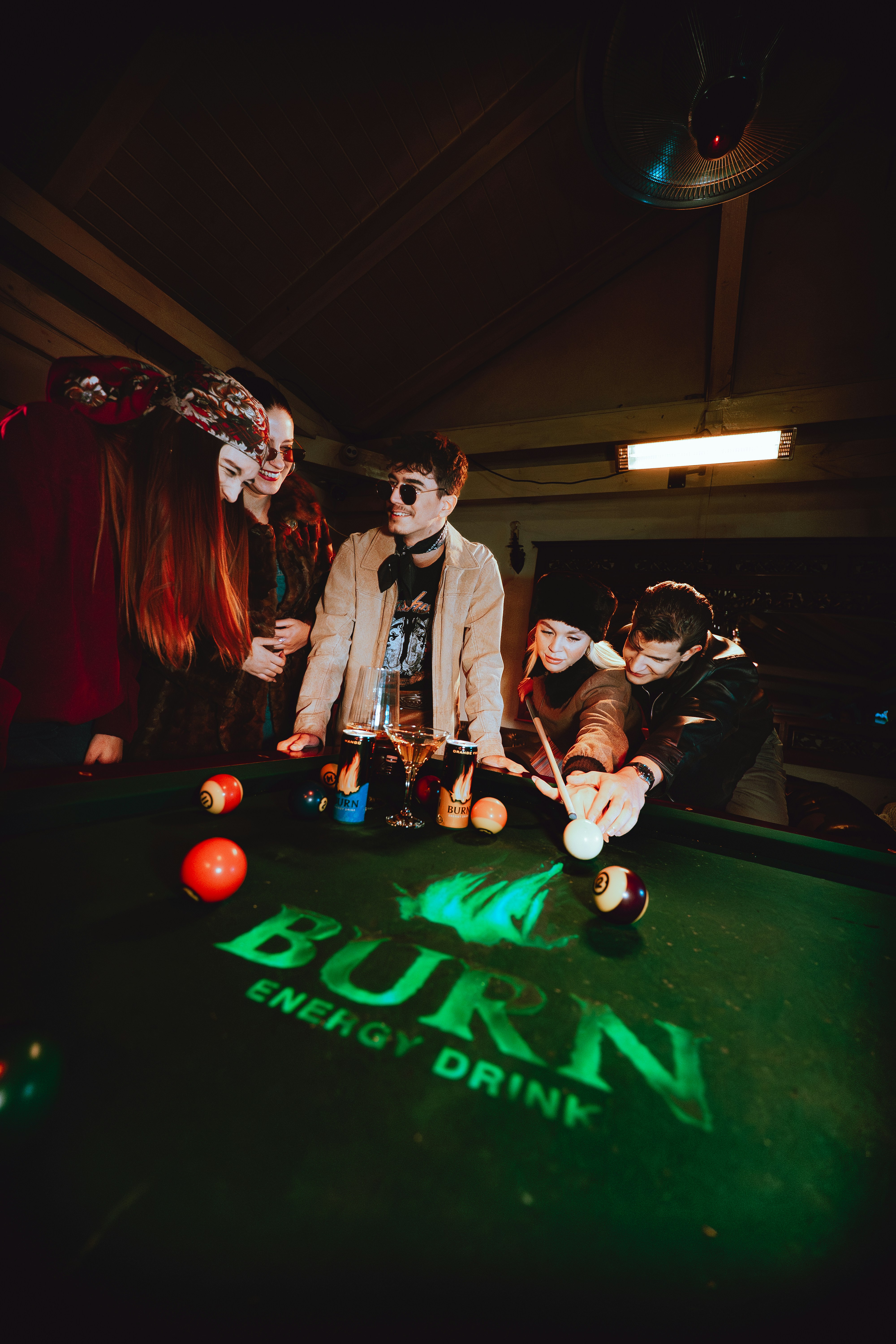 socializing pool party