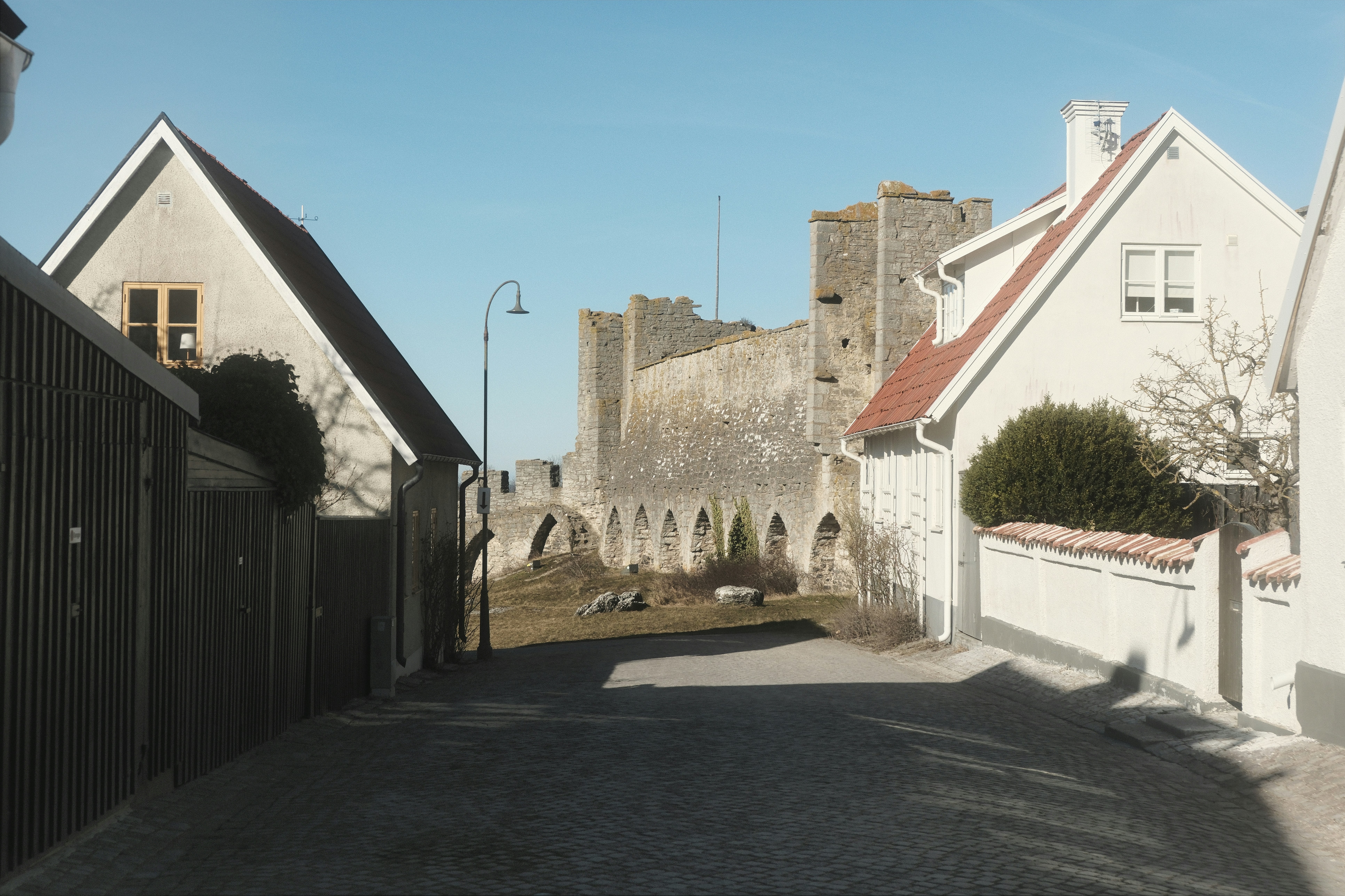 Visby medieval city wall stone