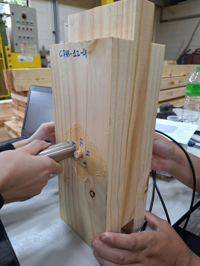 Ultrasonic testing equipment used in a materials laboratory