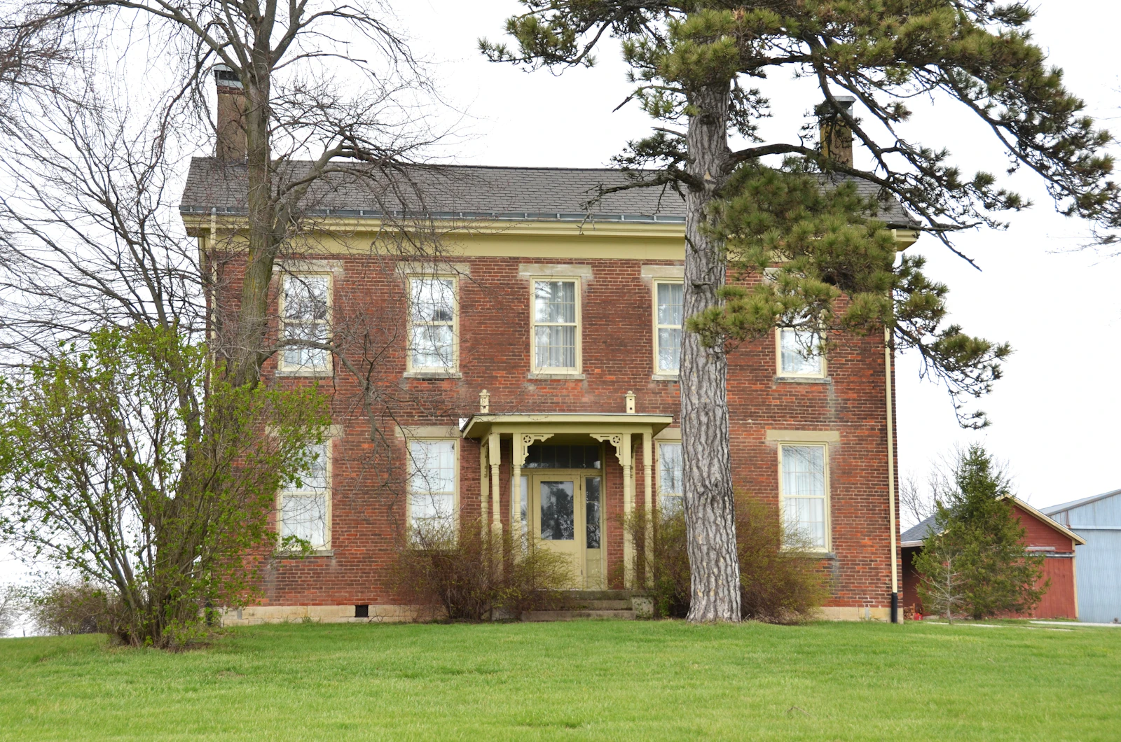 Country home with a wide front porch