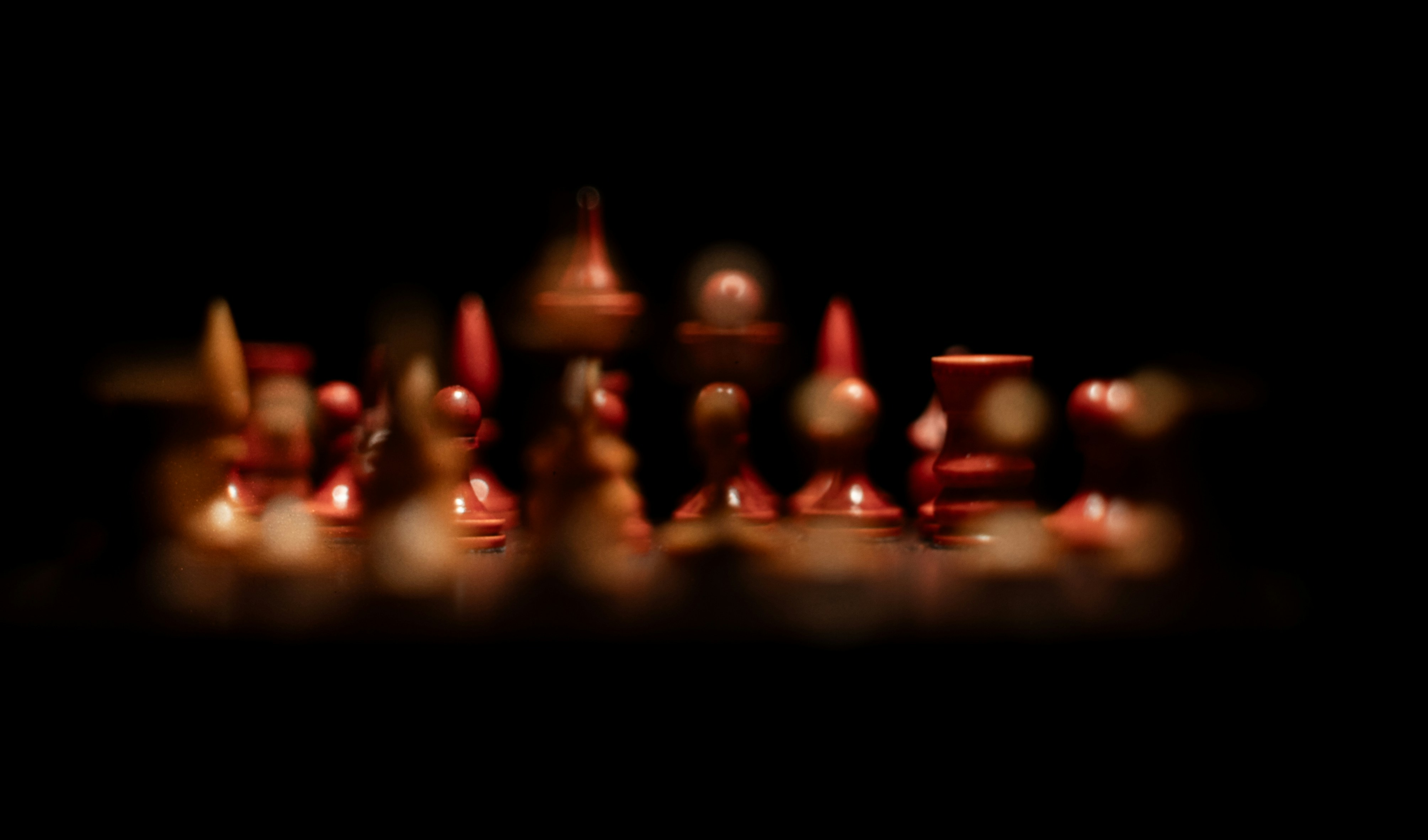 Several lit candles casting a warm glow