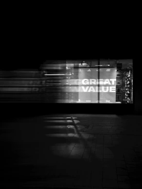 Great value sign with motion blur effect