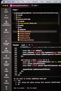 Computer screen showing code and terminal output