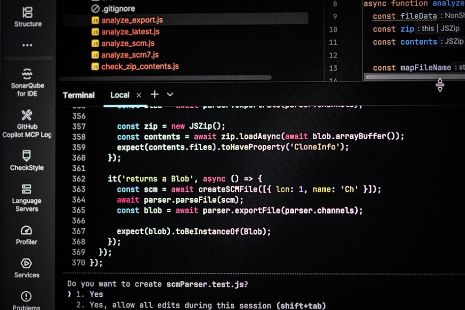 A computer screen displaying code and terminal output in a dark workspace