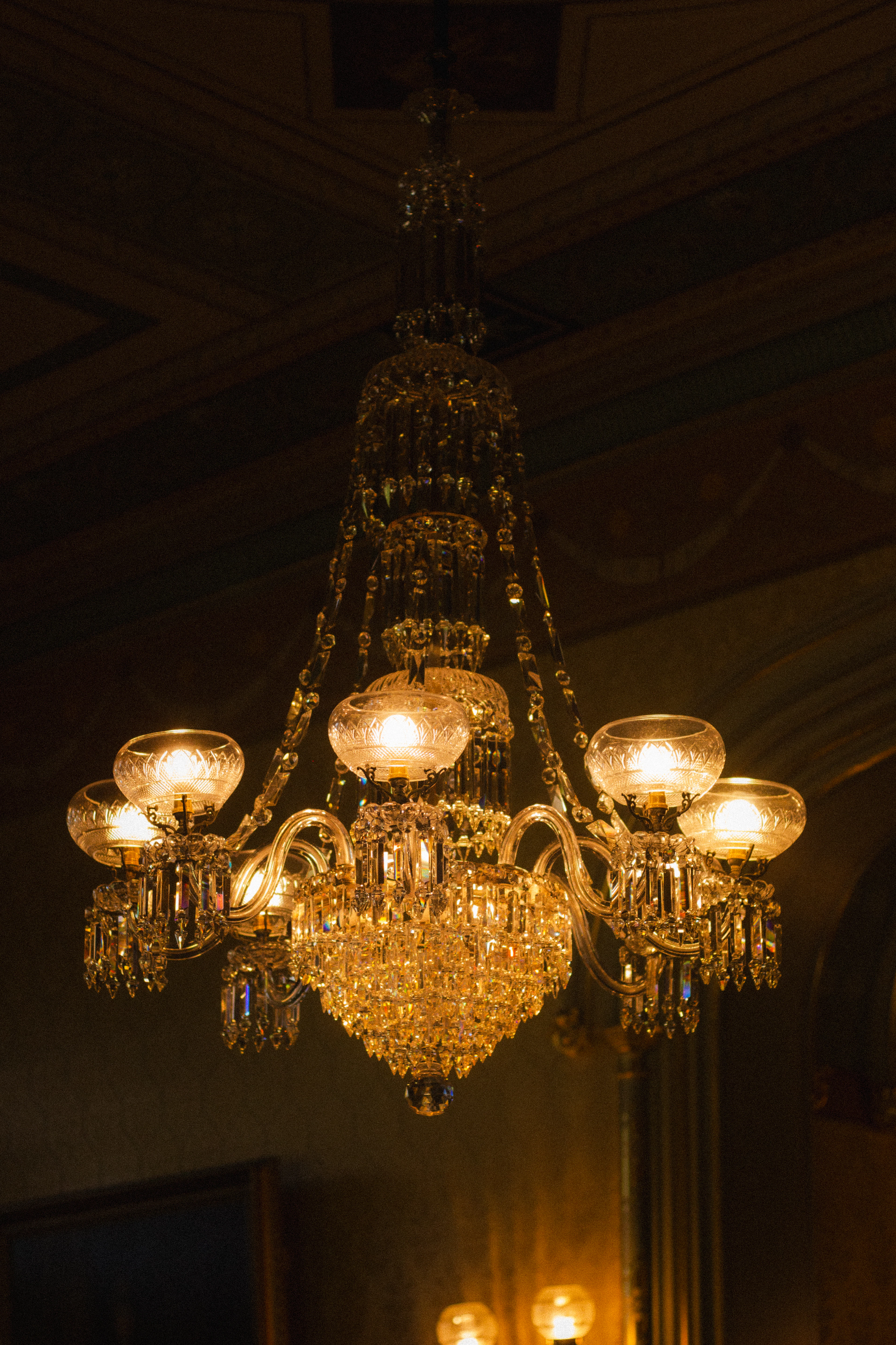 Sparkling crystal chandelier
