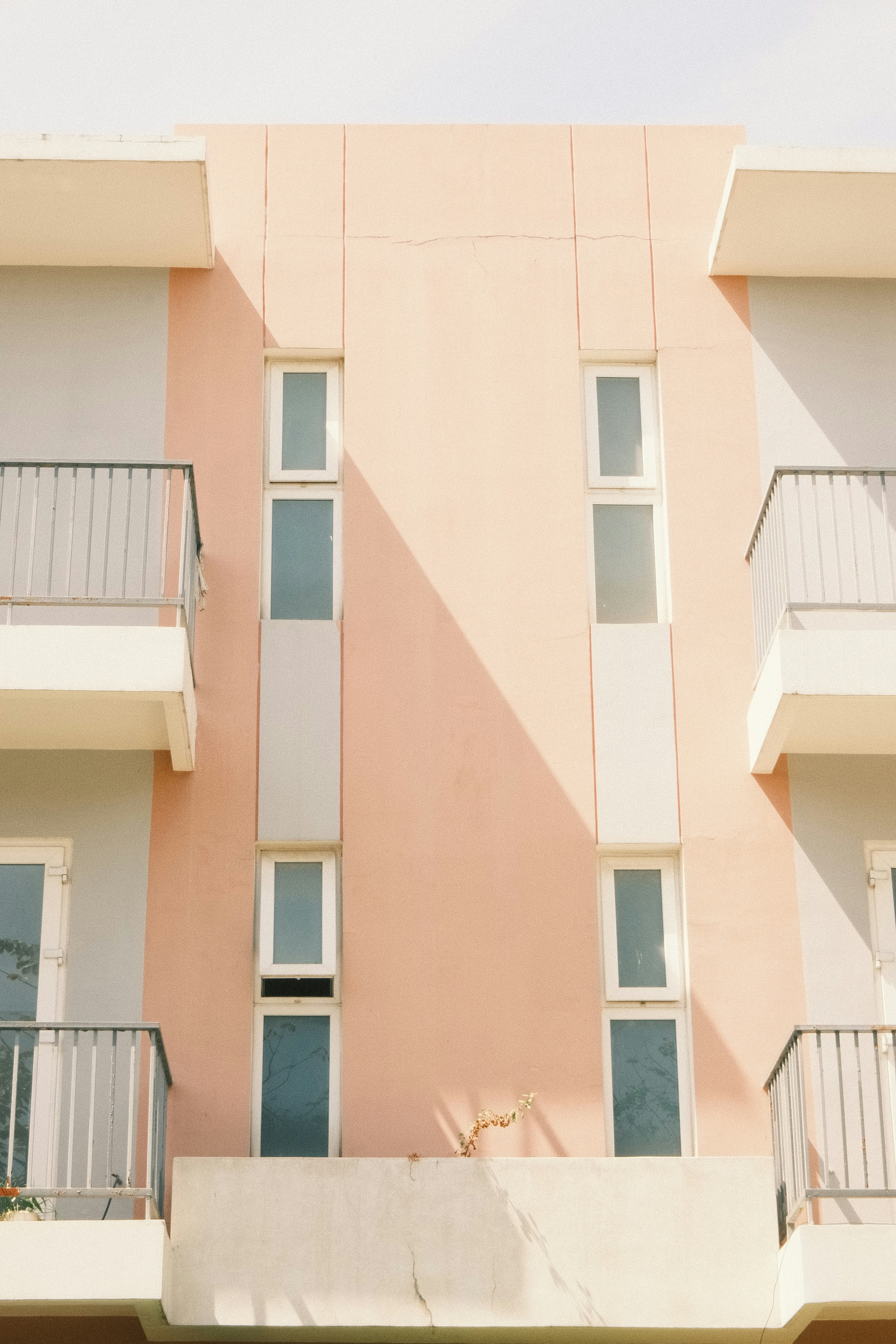 Modern building facade with balconies and windows