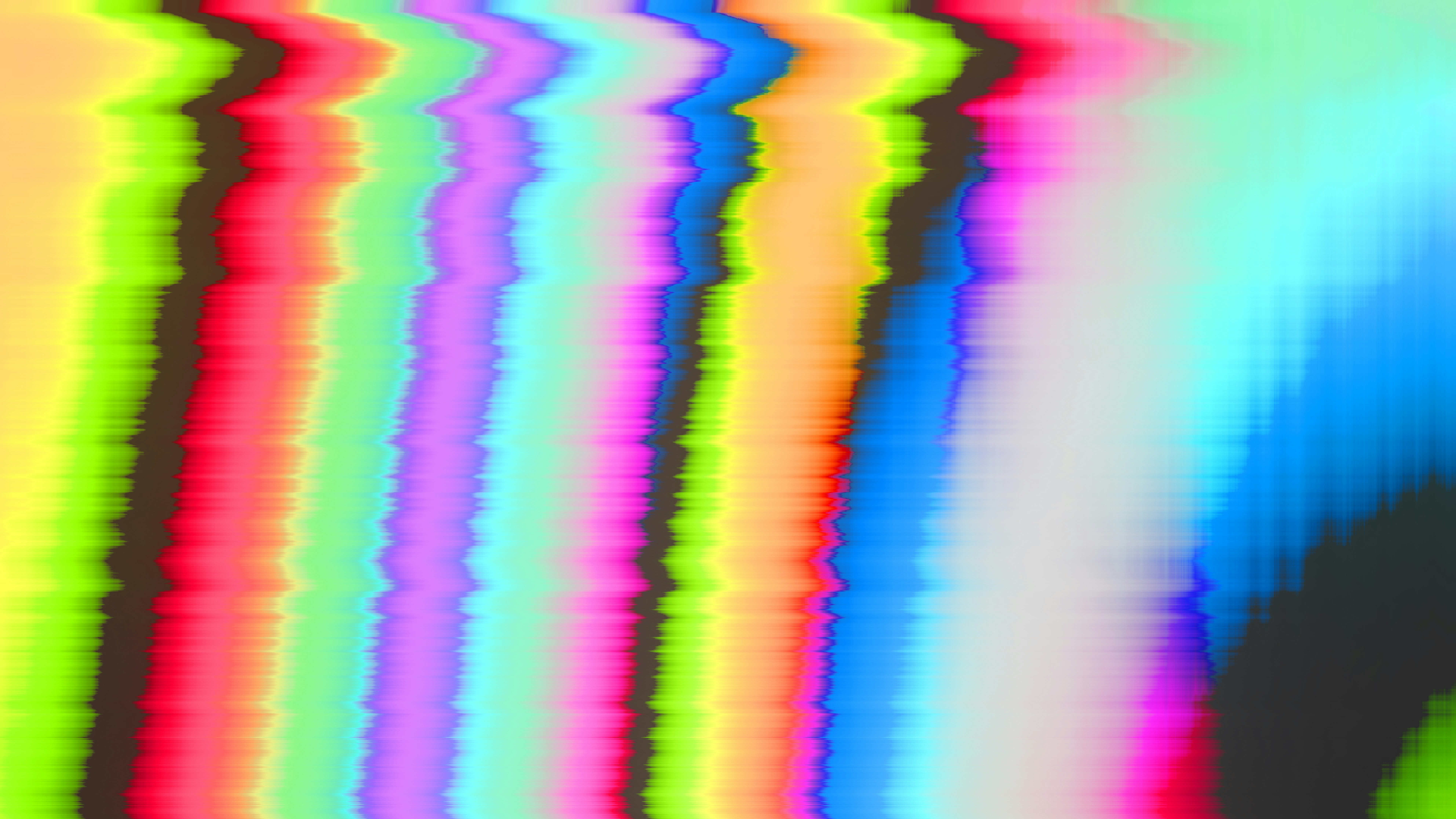 텔레비전 잡음의 추상적이고 다채로운 세로 줄무늬