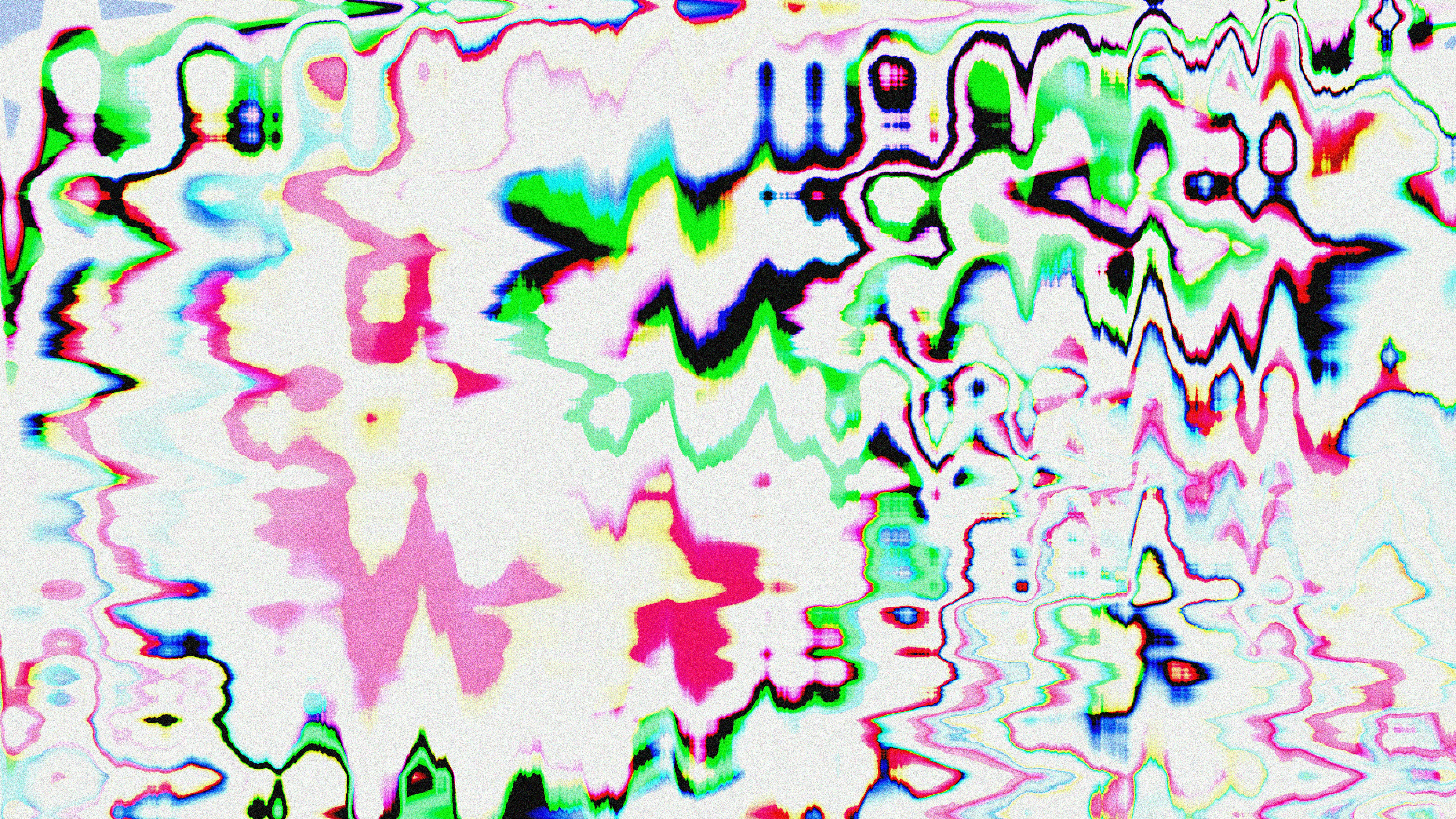 추상적이고 다채로운 물결 모양과 선들