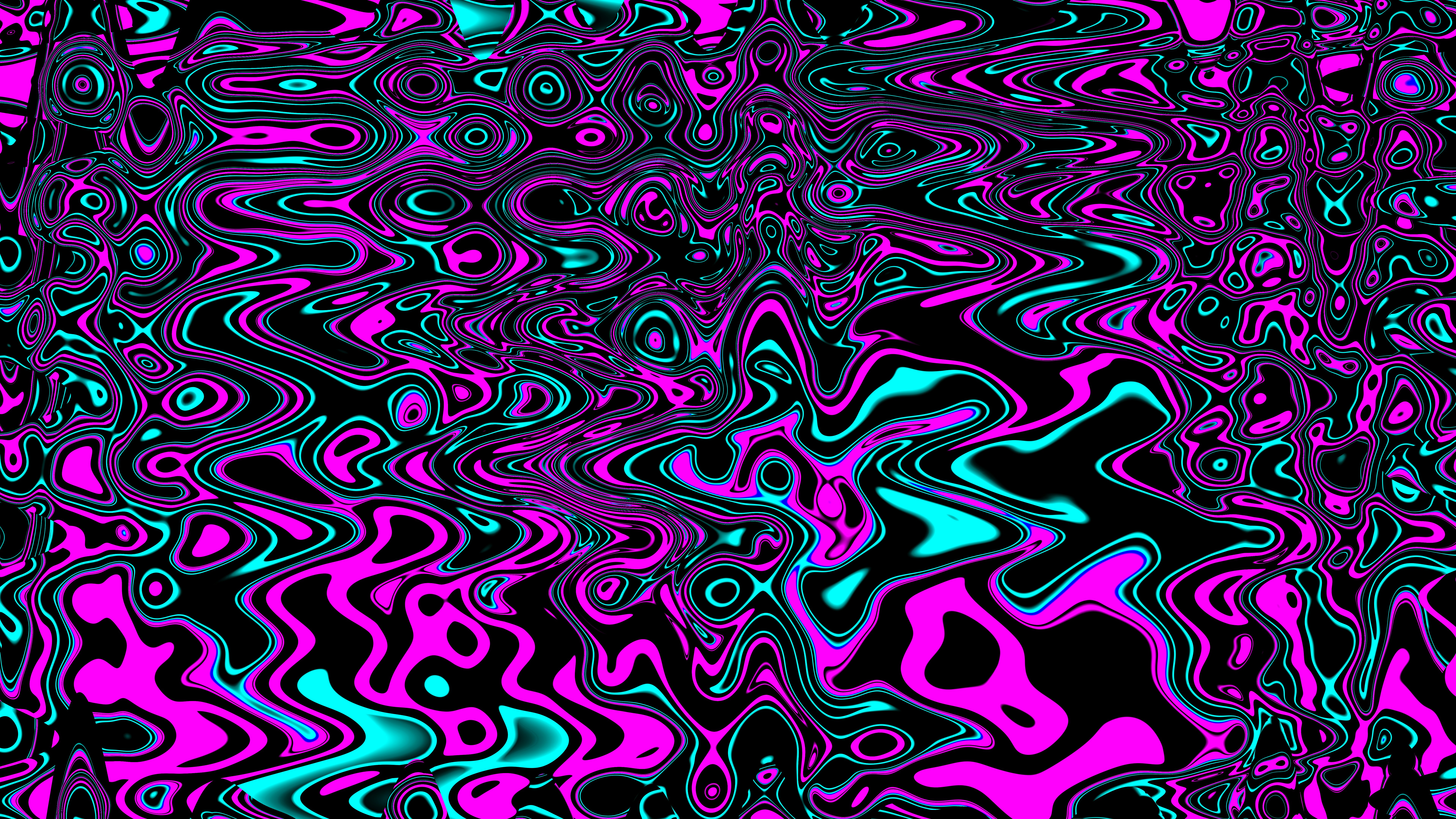 Padrão abstrato ondulado rosa e turquesa