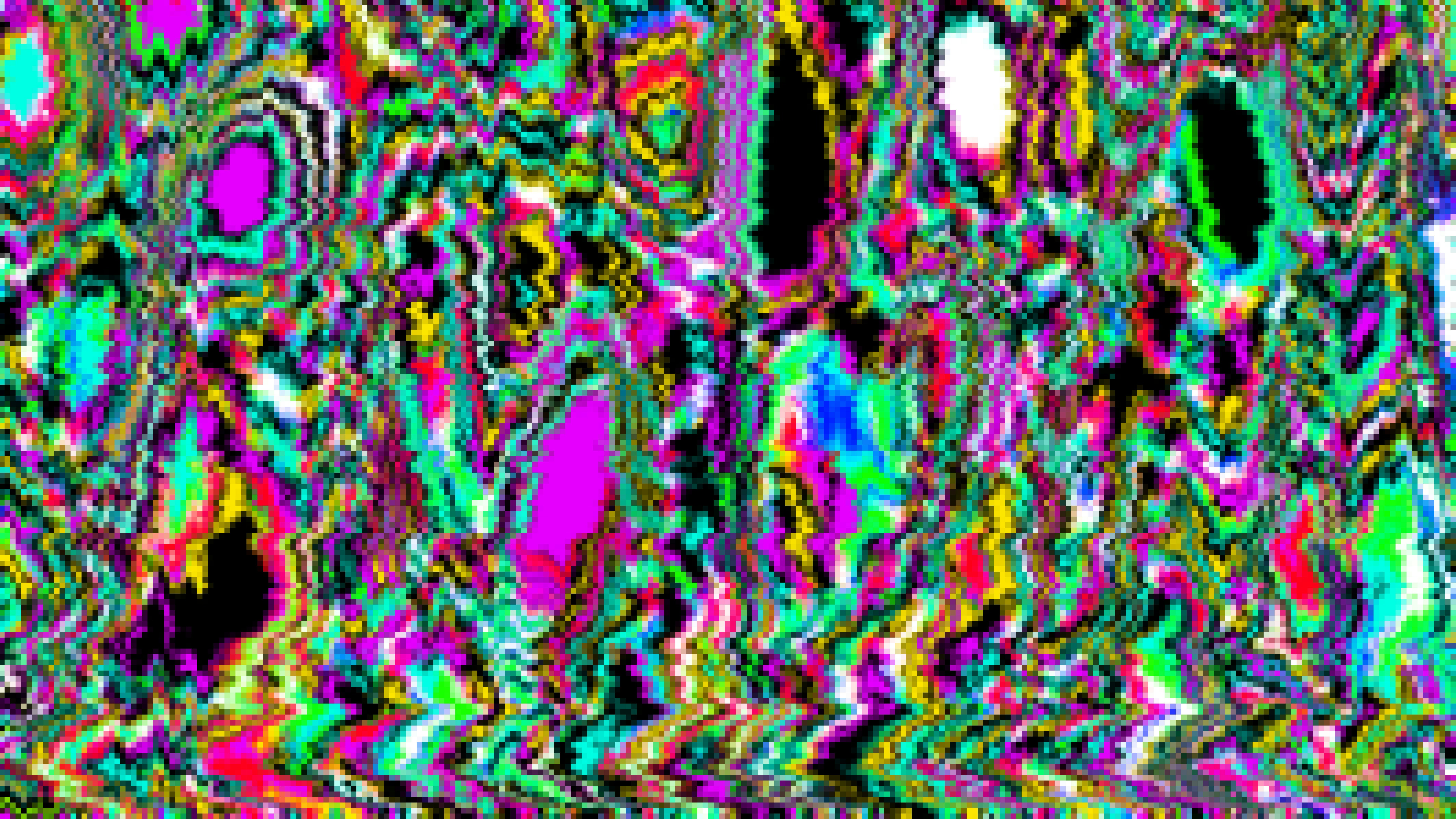 Arte abstrata, colorida glitch com padrões distorcidos