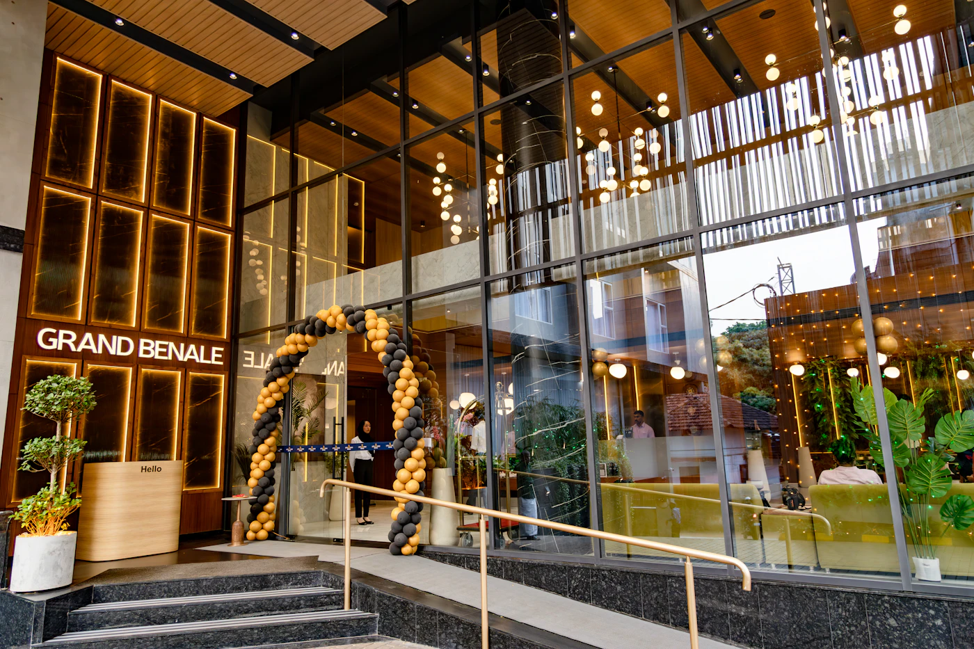 Hotel grand entrance