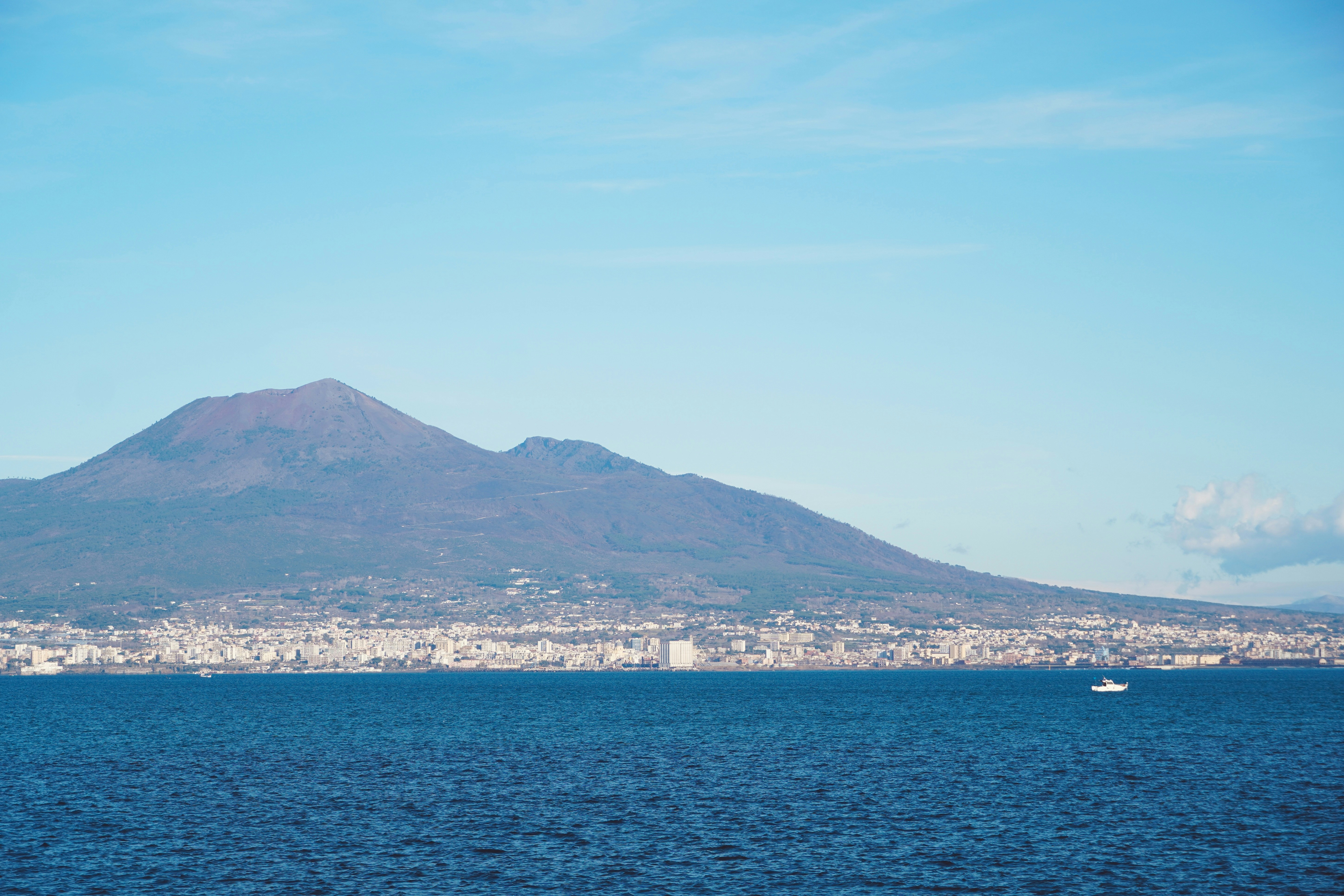Naples Vesuvius skyline view