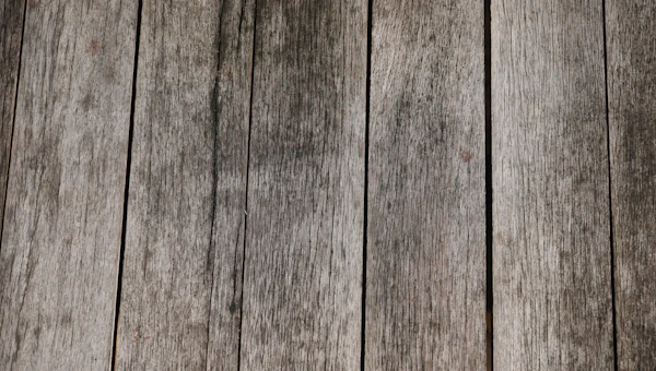 Wood deck boards, an example of the surface deck staining protects