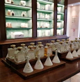 Bottles of perfume displayed in a store