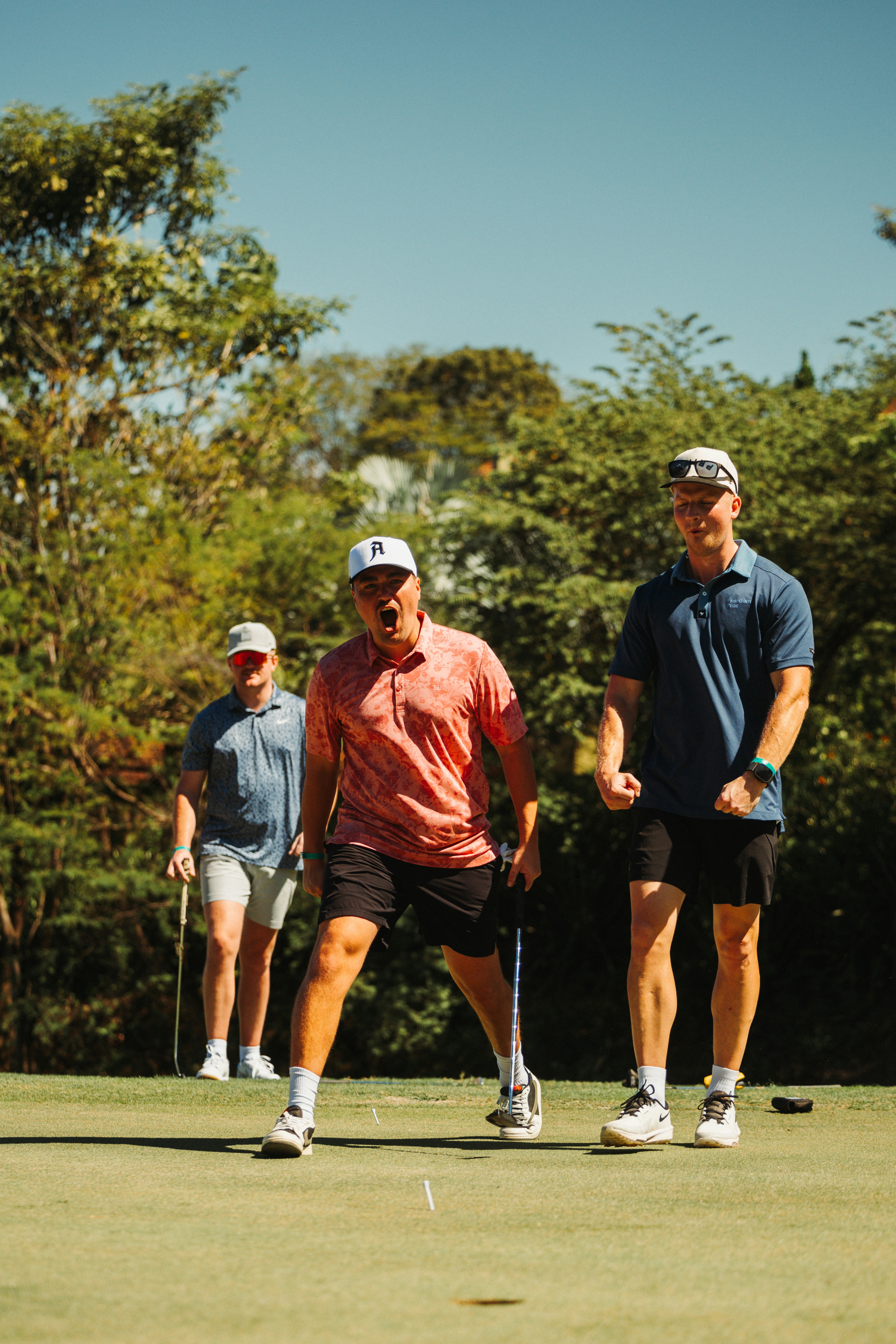 Golfers enjoying a community event at the club