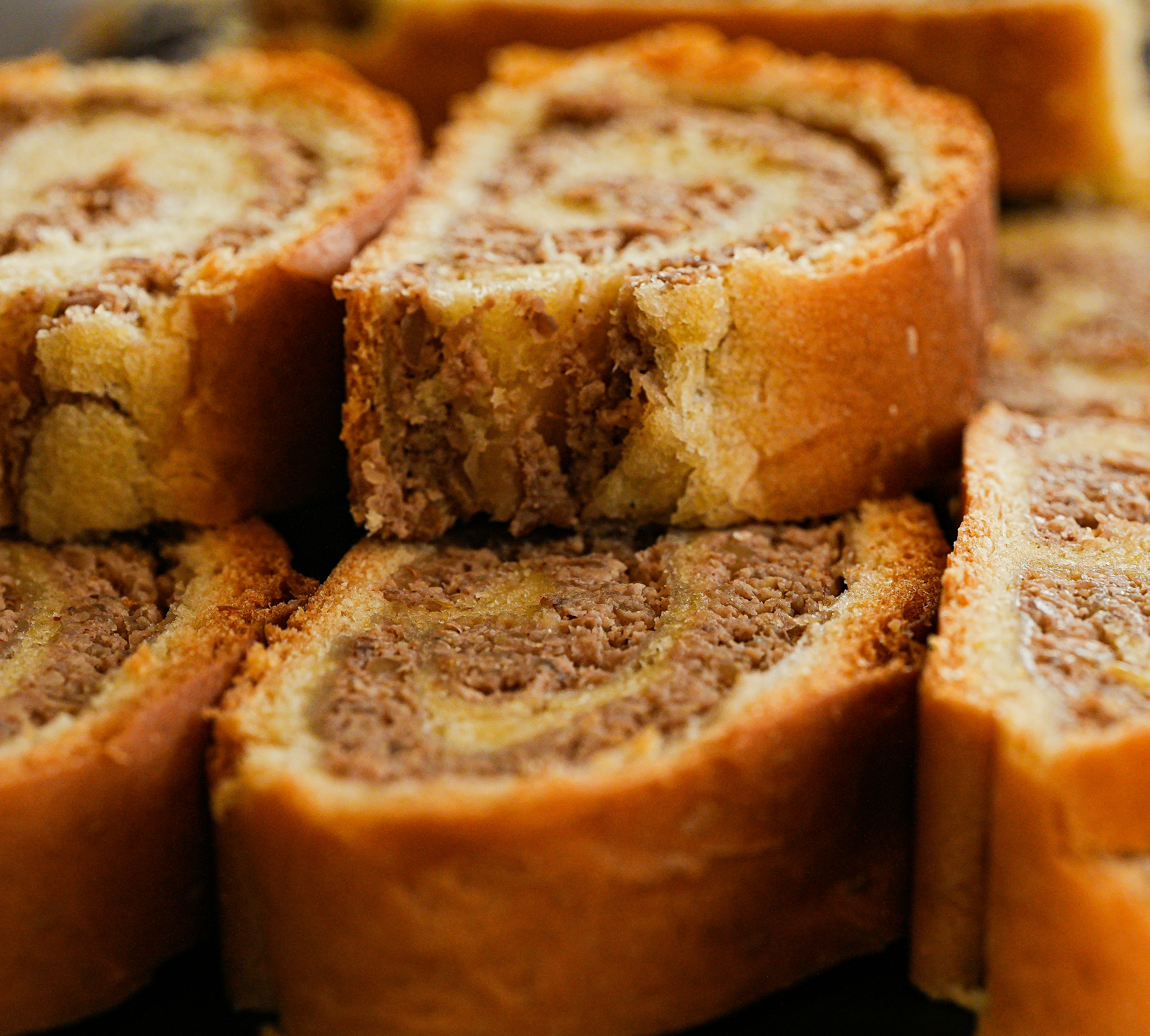Torta a fette con ripieno a spirale