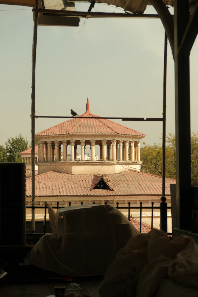 A domed building with columns